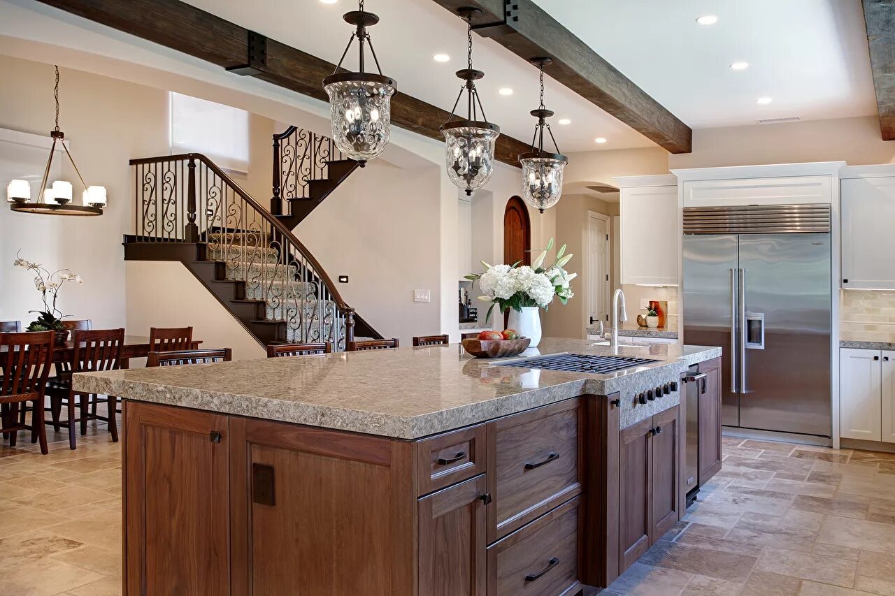 Кухня с лестницей интерьер 68 Exquisite expensive home kitchen table with stairs Voted By The Construction 