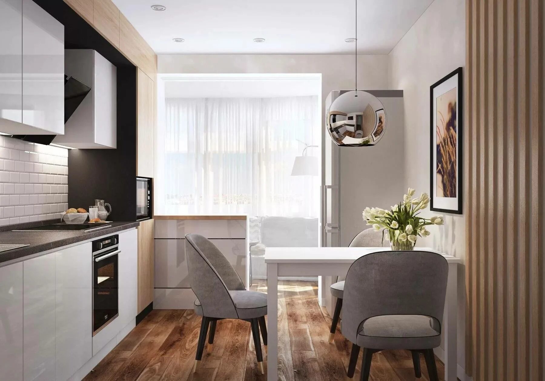 Кухня с лоджией дизайн интерьер фото Дизайн кухни с выходом на балкон фото - DelaDom.ru