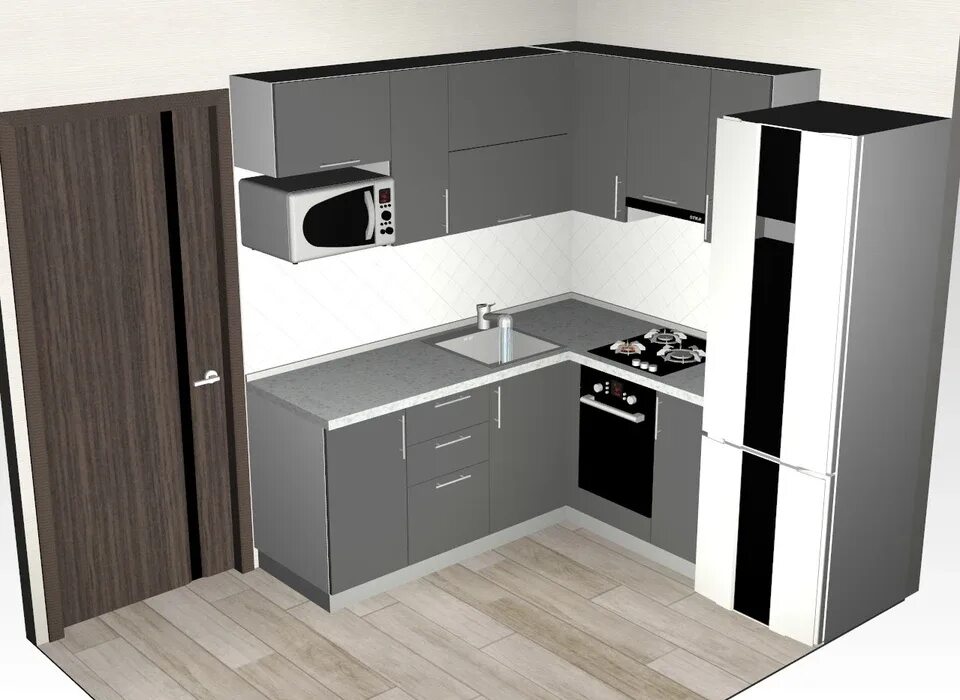 Кухня с маленьким углом дизайн фото Corner kitchen units for a small kitchen with built-in appliances photo (48 Phot
