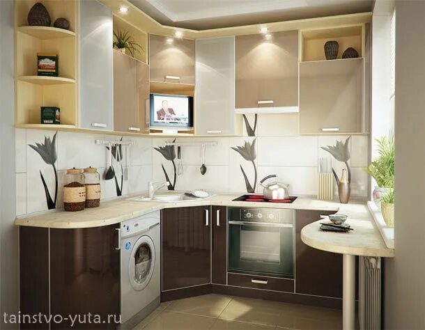 Кухня с маленьким углом дизайн фото отражатели света фотографии - Поиск в Google Kitchen design, Kitchen interior, K