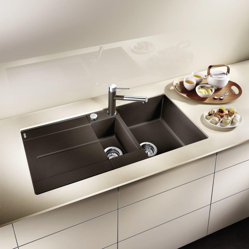 Кухня с маленькой мойкой фото Мойка кухонная Blanco Metra 6 S Кофе 515045 100х50 купить в Москве - интернет-ма