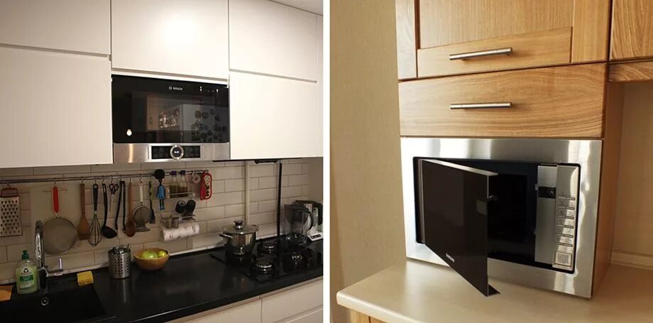 Кухня с микроволновкой в верхнем шкафу фото Посмотрите, пожалуйста, проект кухни. Все ли нормально? - 26 ответов форум Babyb