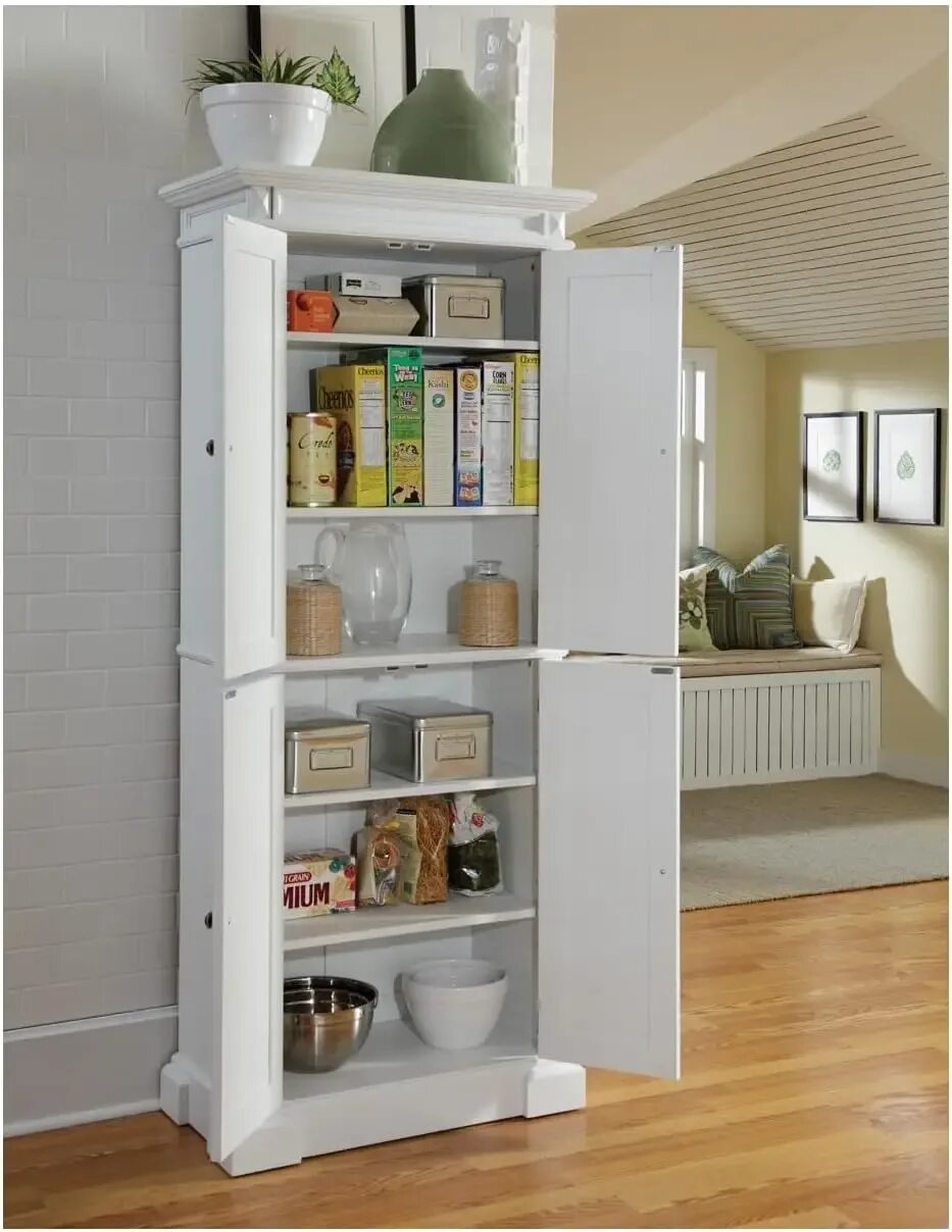 Кухня с напольными шкафами фото в интерьере Софтбокс Homestyles American Off-White, 72 дюйма H AliExpress