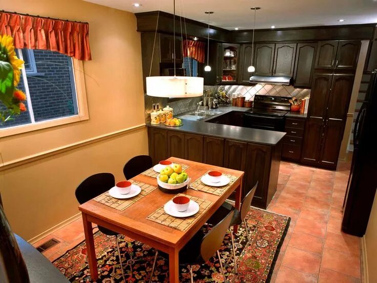 Кухня с обеденным столом планировка Kitchen Remodeling Ideas: Design Styles and Layout Options Kitchen layout, Popul