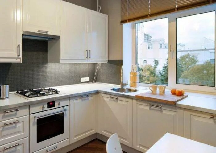 Кухня с окном в углу дизайн фото Кухонный гарнитур угловой: с угловой мойкой, как выбрать, дизайн, фото