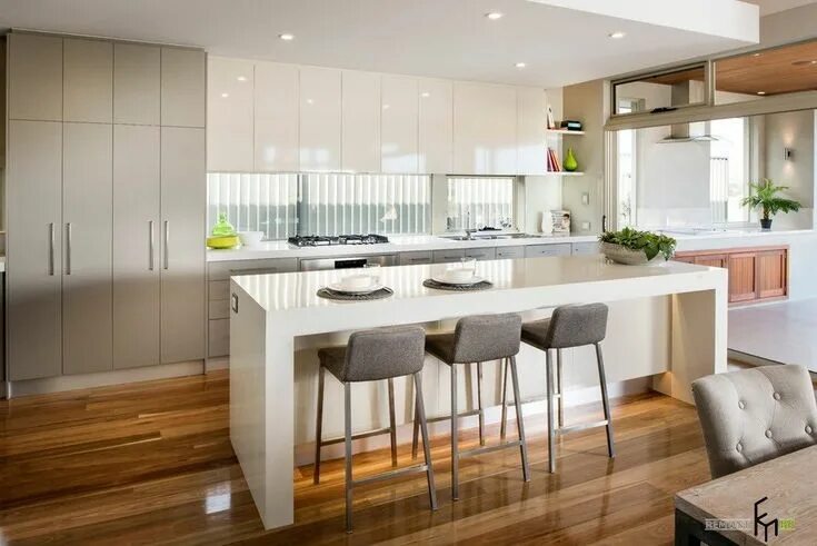 Кухня с островом фото в интерьере Pin by Зарема Лукманова on Интерьер кухни Contemporary kitchen, Home kitchens, M