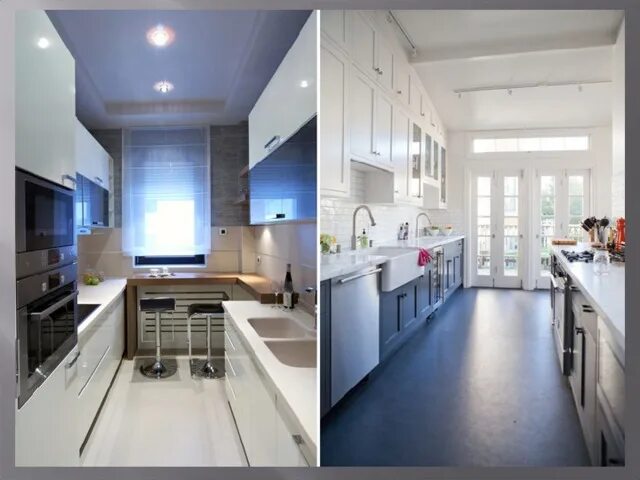 Кухня с параллельной планировкой маленькая Презентация "Интерьер и планировка кухни.