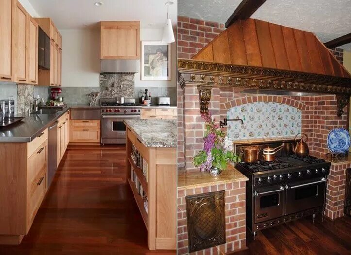 Кухня с печкой фото Кухня с печкой - неповторимый дизайн в интерьере вашего дома
