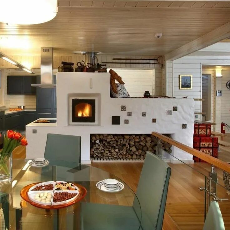 Кухня с печкой в частном доме дизайн Pin on piece Interior design kitchen, Home design diy, House design