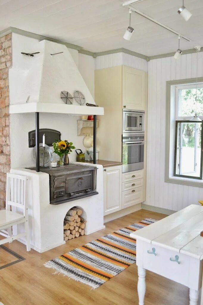 Кухня с печкой в частном доме дизайн Pin on House