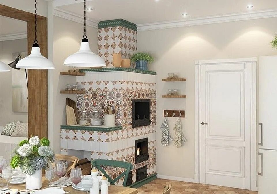 Кухня с печкой в частном доме дизайн Pin by Alexander on Печи и камины Home, Home decor, Furniture