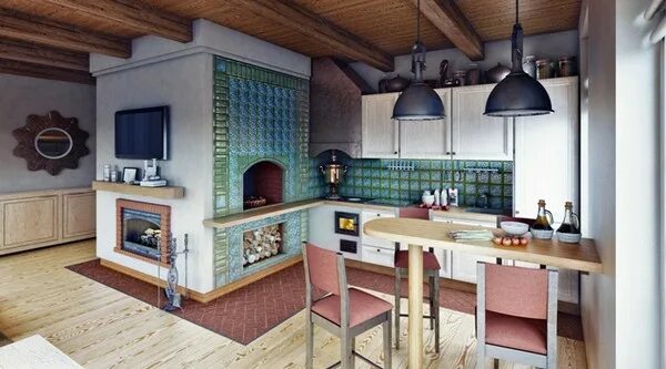 Кухня с печкой в частном доме дизайн Ответы Mail.ru: Пожалуйста подскажите как можно обставить кухню 12квадратов с им