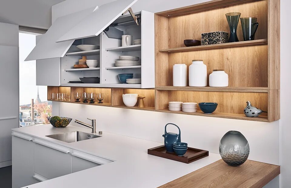 Кухня с полками фото Все и даже больше: немецкие кухни Leicht РБК Стиль