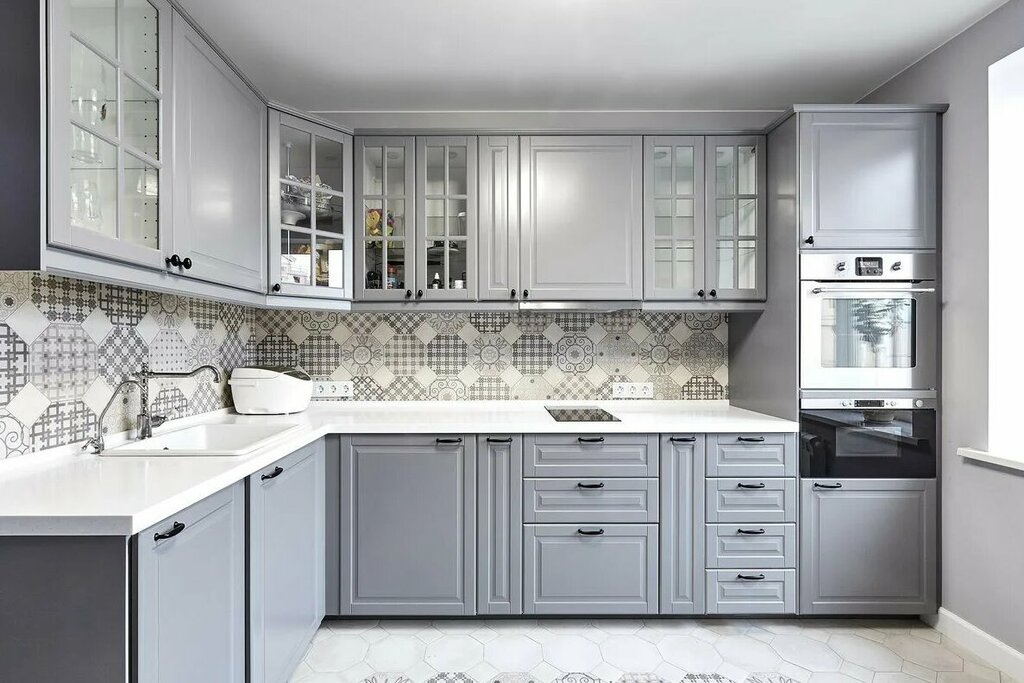 Кухня с серой техникой фото Olan, kitchen furniture, City of Kazan, Gavrilova Street, 5 - Yandex Maps