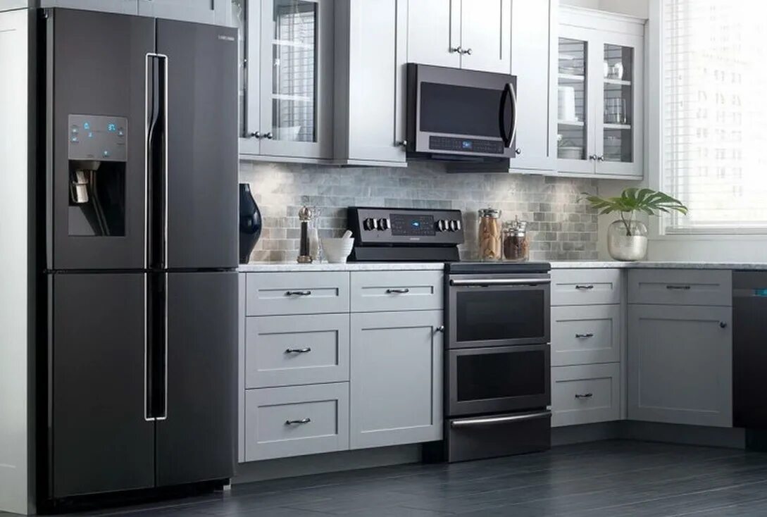 Кухня с серой техникой фото Холодильники Korting в Екатеринбурге - цены официального дилера на сайте Hausdor