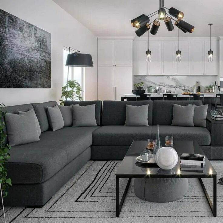 Кухня с серым диваном фото 11 Excellent Living Room Design Grey Sofa Living room decor gray, Grey sofa livi