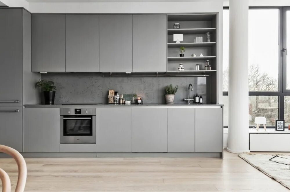 Кухня с серыми фасадами в интерьере Серые кухни: как выбрать кухню с серыми фасадами?