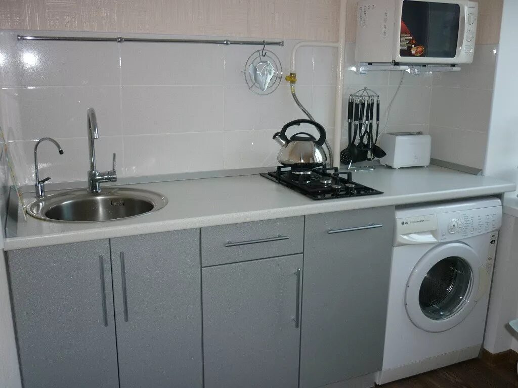 Кухня с стиральной машиной фото Прямая кухня со стиральной машиной - Дом Мебели.ру