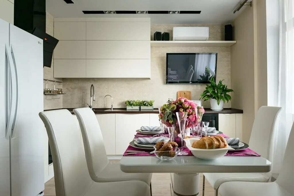 Кухня с телевизором дизайн фото Дизайн интерьеров, interior design - Yandex Maps