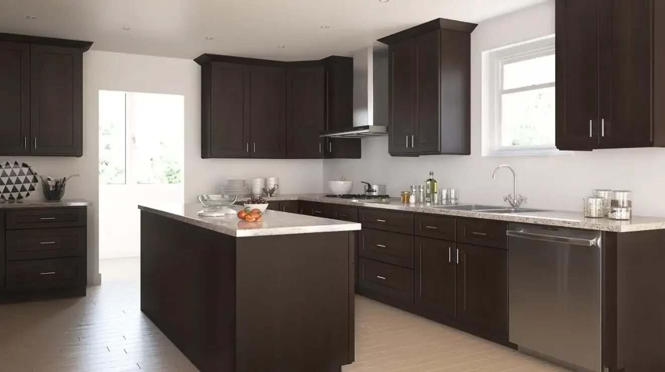 Кухня с темным гарнитуром фото Black Lacquer Kitchen Furniture Design for Small House, Apartment Modular Kitche