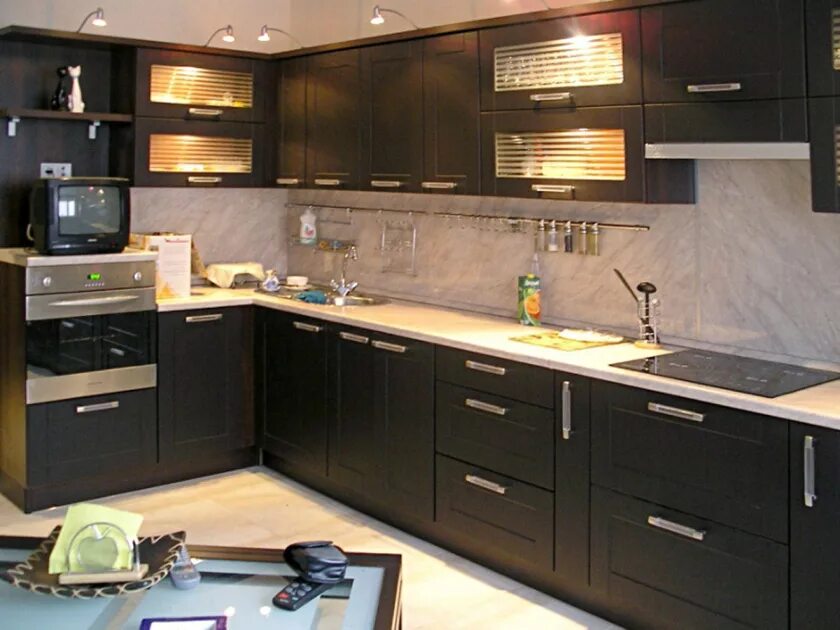 Кухня с темными фасадами фото Кухня Белла, Арт. KR-0094: цена, описание - Интернет-магазин "Кухнотека"