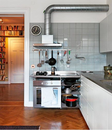 Кухня с трубами фото Pin on Heimlis Kitchen interior, Diy kitchen renovation, Kitchen hood design