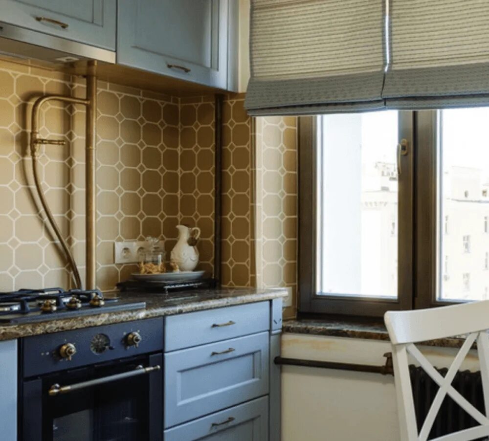 Кухня с трубами фото Мебельная панель дсп ламинированная фото - DelaDom.ru