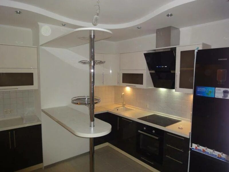 Кухня с угловой стойкой фото Угловые кухни с барной стойкой (20 фото) в интерьере