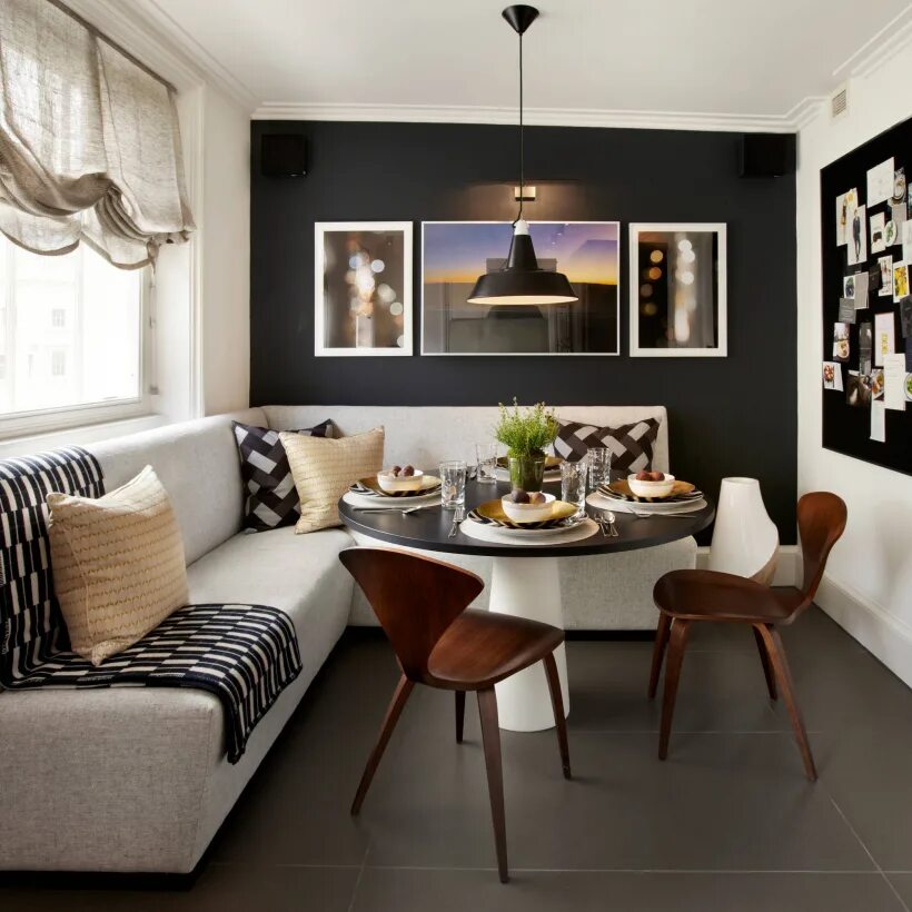 Кухня с угловым диваном в интерьере Угловые диваны на заказ - индивидуальное изготовление в Москве.