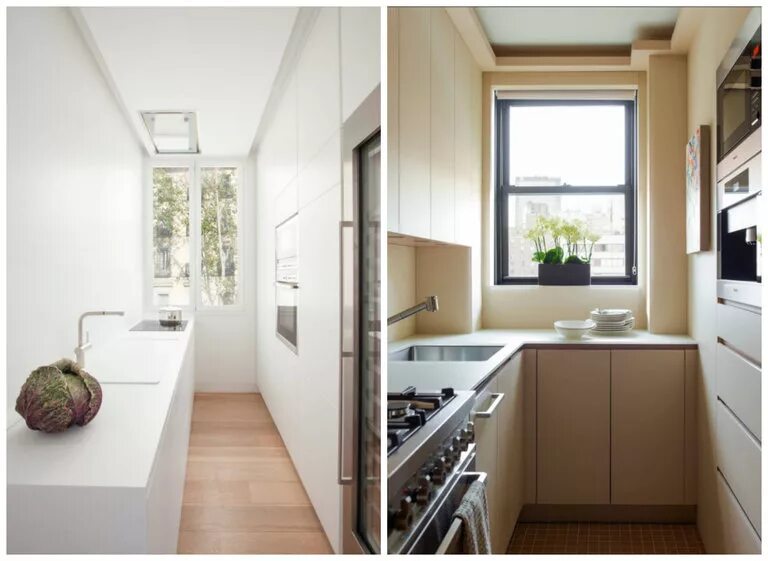 Кухня с узким окном фото Дизайн длинной узкой кухни с окном в конце - mebelotradnaya.ru