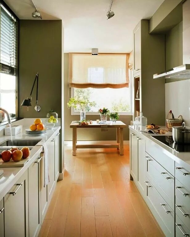 Кухня с узким окном фото Узкие кухни белорусского производства Статьи о дизайне