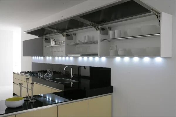 Кухня с узкими верхними шкафами фото Навесные шкафы для кухни: разновидности, способы монтажа - kuhnyagid " kuhnyagid