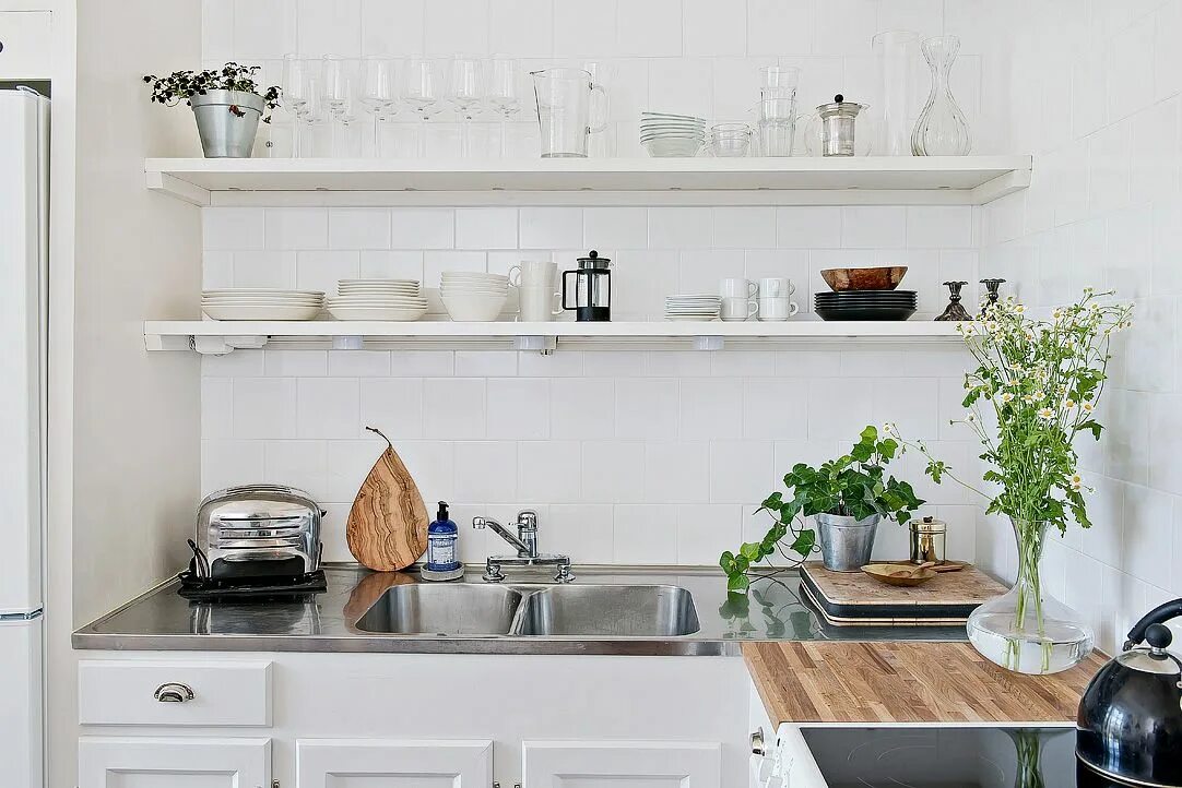 Кухня с верхними полками фото Pin auf Cozinhas, Kitchem, cucina, cuisine