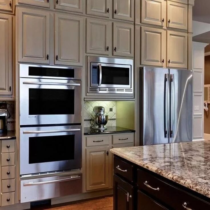 Кухня с встраиваемой техникой фото дизайн 30+ Amazing History of Double Oven Kitchen Layout Islands Refuted #kitchen #kitc