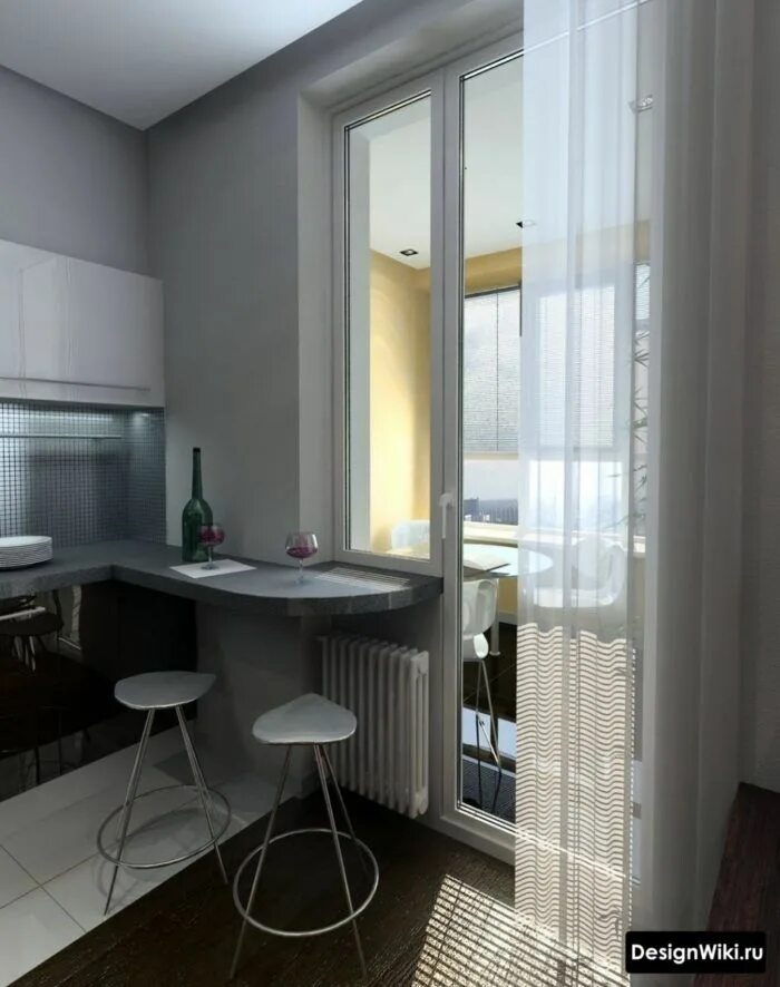 Кухня с выходом на балкон интерьер Шторы на Кухню с Балконной дверью - 123 фото (современный дизайн) Современный де