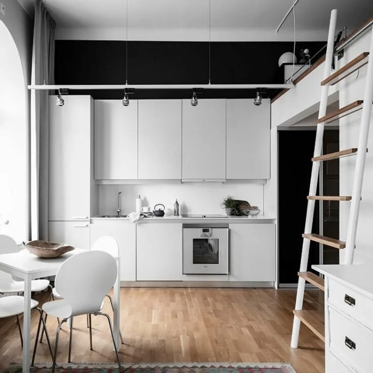 Кухня с высоким потолком фото Дизайн интерьера кухни в белом цвете Modern kitchen design, Interior design kitc