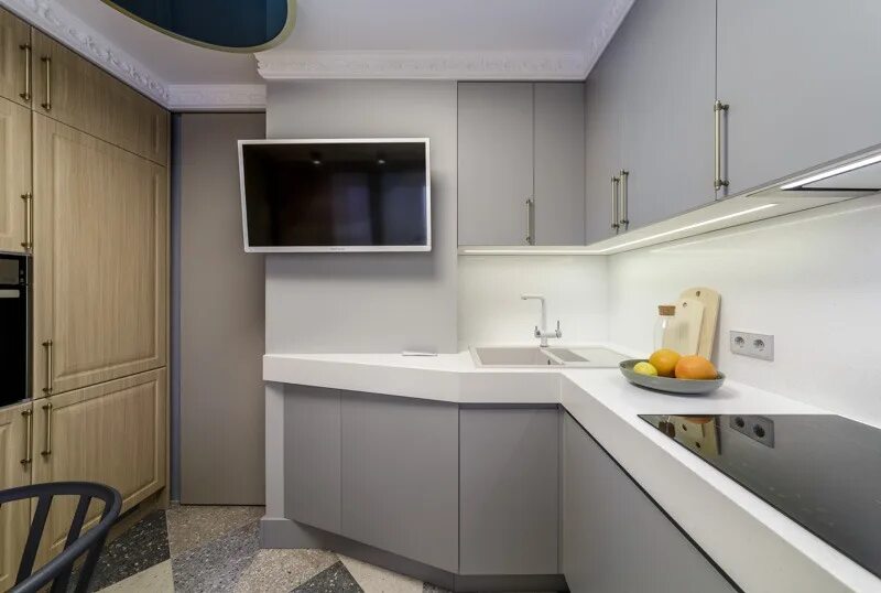 Кухня с выступами дизайн Дизайн кухни с вентиляционным коробом