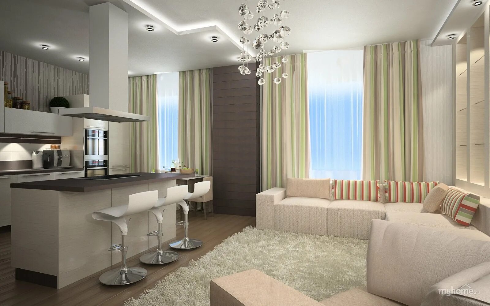 Кухня с залом вместе дизайн фото Объединение кухни и гостиной: создаем идеальное пространство DOGONIN-STUDIO