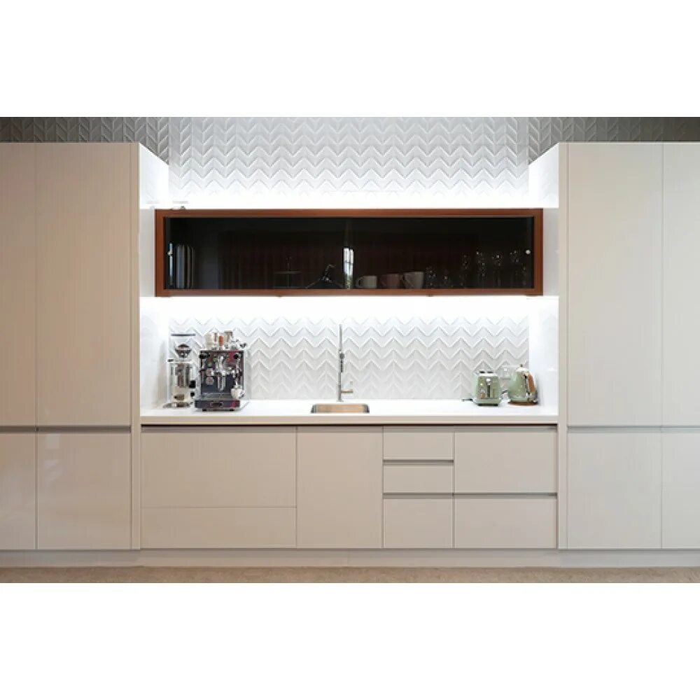 Кухня сахара крем фото КУХНЯ А-032 С ЛАКИРОВАННЫМИ ФАСАДАМИ купить в Svp-mebel.ru Цена 105000 рублей До