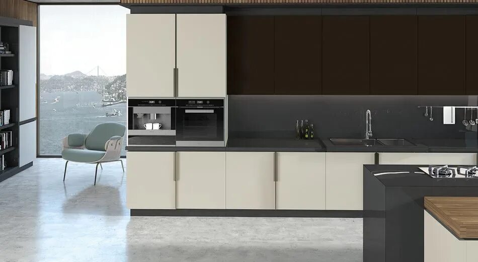 Кухня сахара крем фото Сахара крем 3019 МДФ 2800*1220*18 матовый AGT