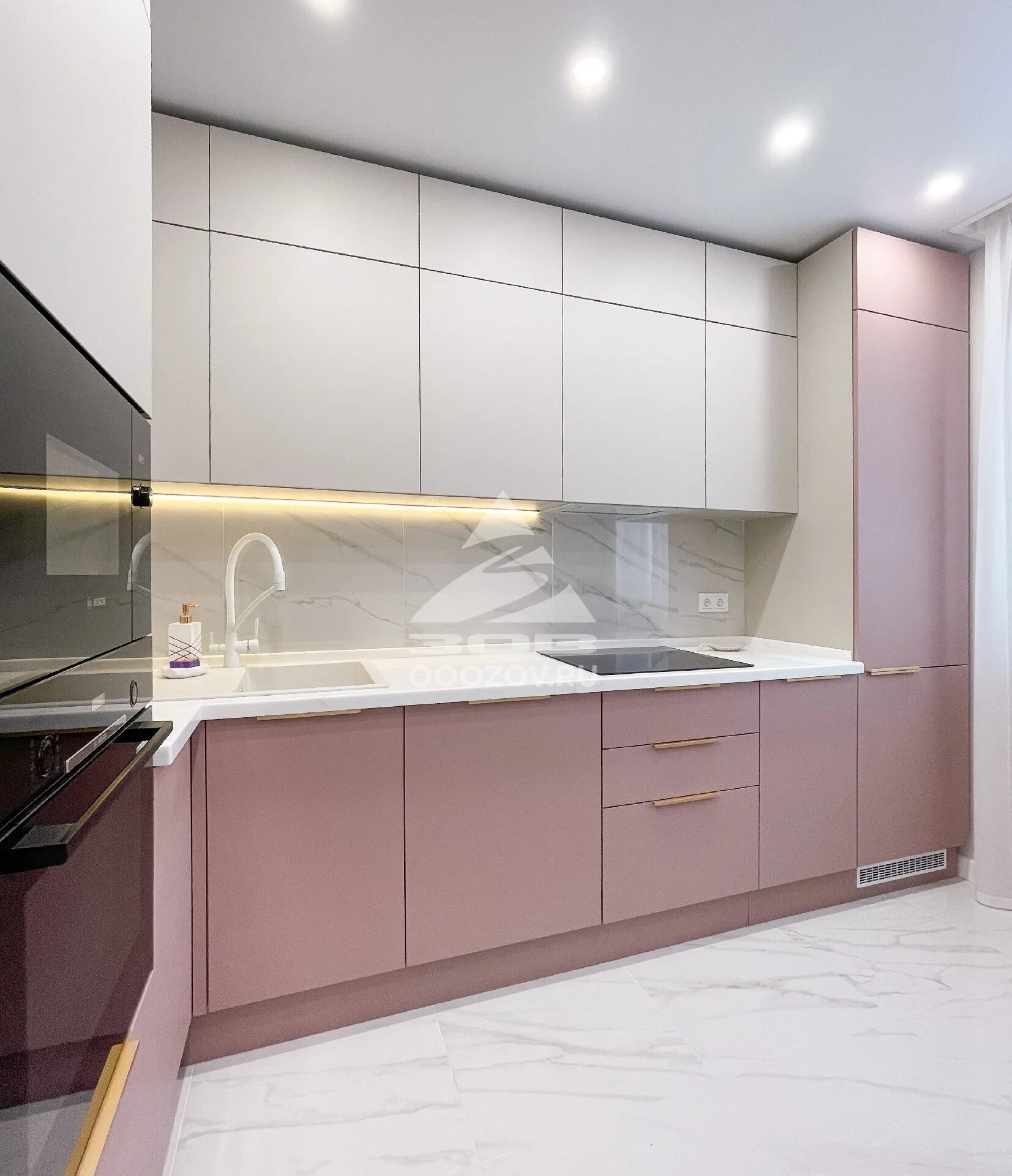 Кухня сахара крем фото Кухня Дейзи / Сахара МДФ ПВХ Каталог Белорусские кухни ЗОВ - кухни на заказ в Мо