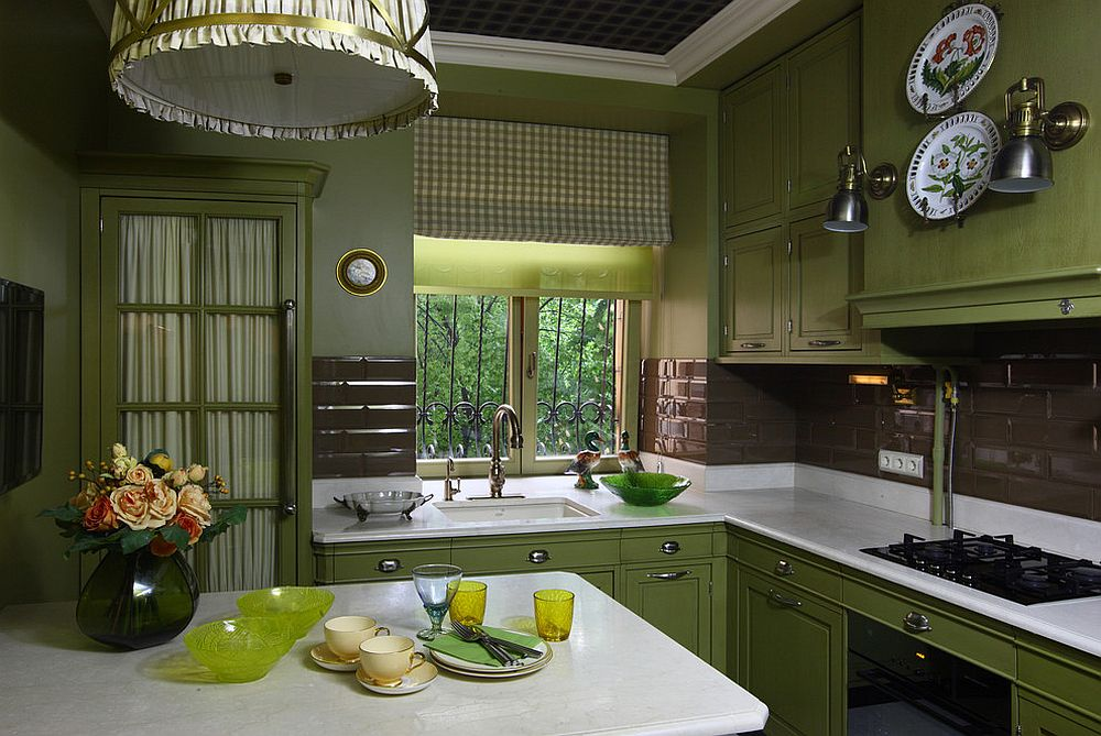 Кухня салатового цвета в интерьере фото дизайн Dark Green Kitchens: 20 Gorgeous Ideas for those who Love an Overload of Green!