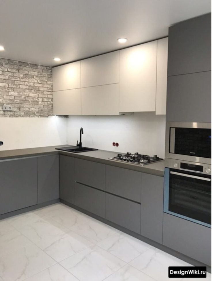 Кухня серая матовая современная угловая фото Pin by G5d C7t on Кухни Kitchen design color, Kitchen decor modern, Interior des
