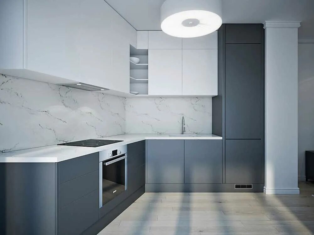 Кухня серая панель фото Кухня "Модерн 32" - Кухни в Красногорске