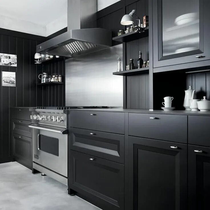 Кухня серо бело черная фото 13 estilos de cocina *cuál se adapta a tu personalidad? homify Estilo de cocina,