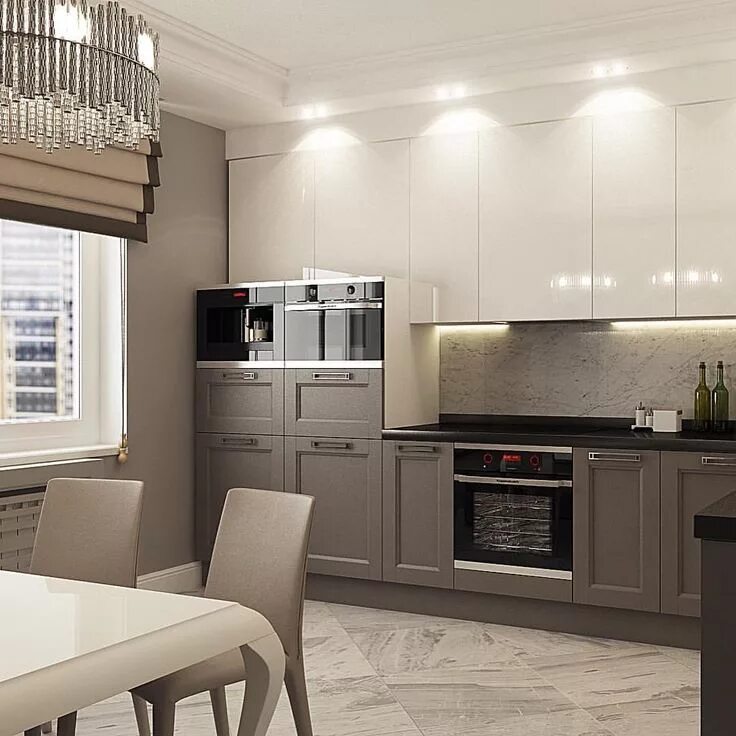 Кухня серо бежевая в современном стиле фото Смотрите это фото от @format_design на Instagram * Отметки "Нравится": 171