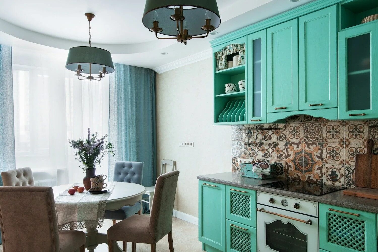 Кухня серо бирюзовая фото в интерьере Stylish and Functional Turquoise Kitchen Decor