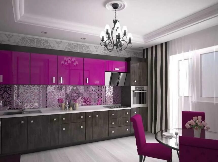 Кухня серо фиолетовая фото 75 лучших цветовых сочетаний для фиолетовой кухни