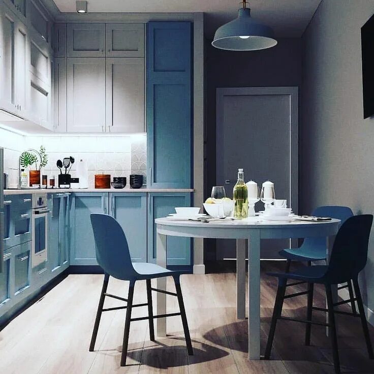 Кухня серо голубая фото современная в интерьере 20+ Best Kitchen Decoration ideas Part31 #farmhousekitchen #kitchen #kitchenback