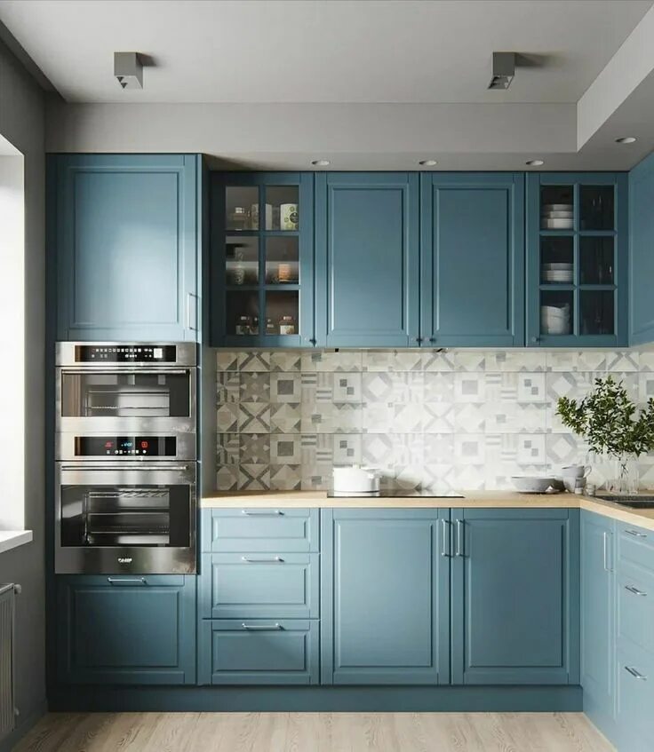 Кухня серо голубого цвета фото Pin by b...collection! on Interiors Kitchen furnishings, Home decor kitchen, Int